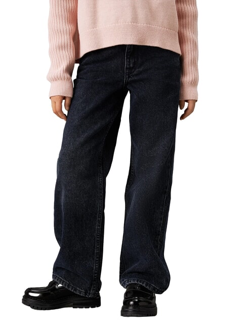 CALVIN KLEIN CK KIDS Relaxed fit girls' jeans blue black rigid - Children's trousers