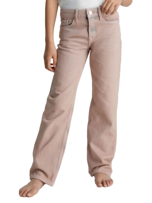 CALVIN KLEIN CK KIDS Faded jeans for girls overdye pink - Children's trousers