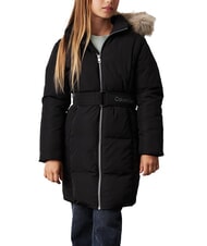 CALVIN KLEIN CK KIDS Long down jacket for girls with hood - Baby Jackets