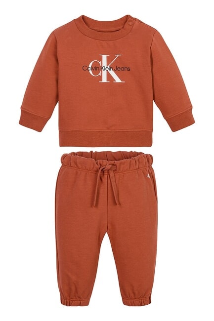 CALVIN KLEIN CK KIDS Baby sweatshirt and trousers auburn - Rompers and baby outfits