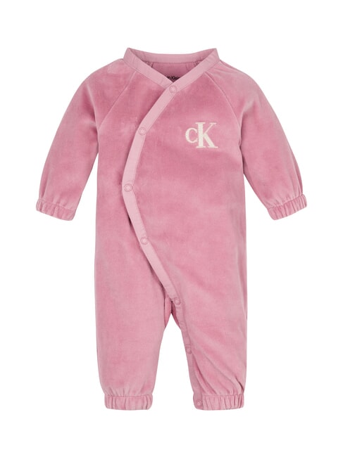 CALVIN KLEIN CK KIDS Baby girl's chenille romper foxglove - Rompers and baby outfits