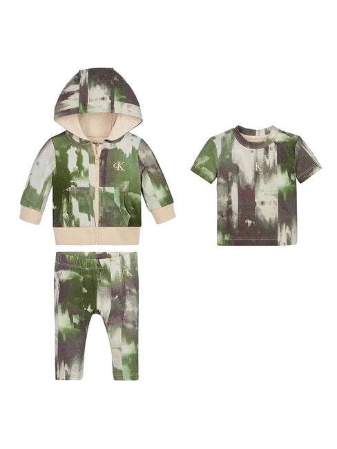 CALVIN KLEIN CK KIDS 3-piece gift set: T-shirt, trousers and sweatshirt for newborns holographic aop - Rompers and baby outfits