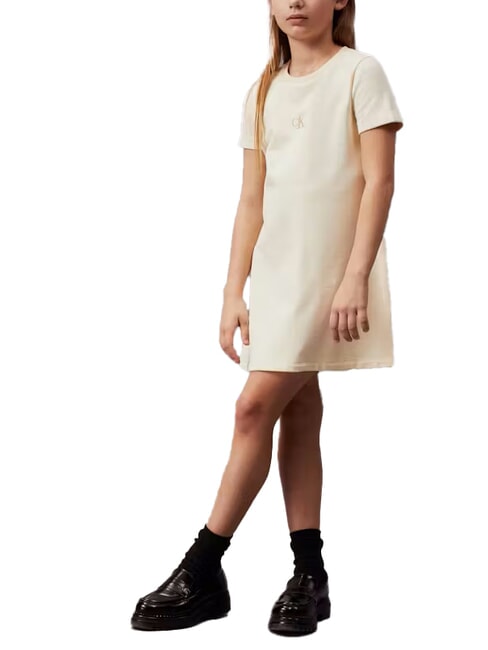 CALVIN KLEIN CK KIDS Baby girl's cotton dress afterglow - Little Girls' Dresses