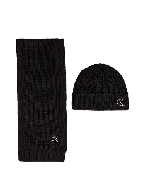 CALVIN KLEIN CK KIDS Baby hat and scarf set ck black - Baby Hat