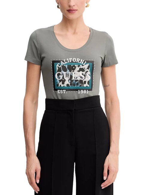 GUESS ANIMALIER  T-shirt volcano grey - T-shirt