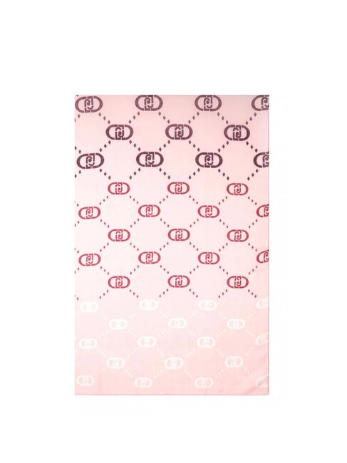 LIUJO LOGO Degradé scarf with all-over logo fragrant lilac - Scarves