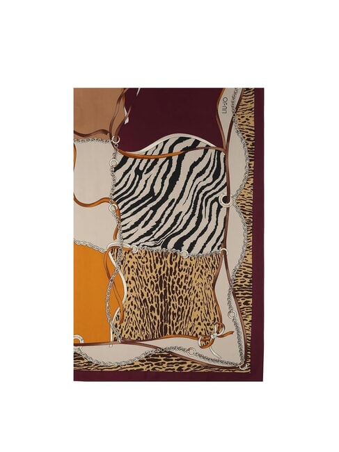 LIUJO MIX PRINT Scarf with all-over print natural ribbon - Scarves