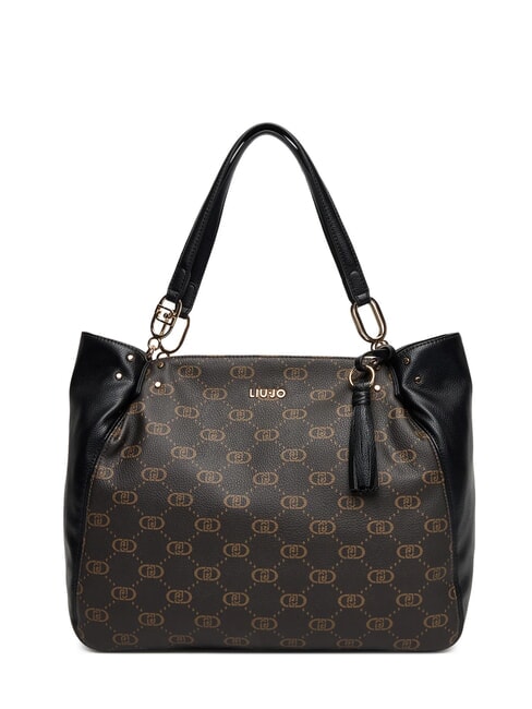 LIUJO CIRRY Large tote bag with tassel BLACK - Women’s Bags
