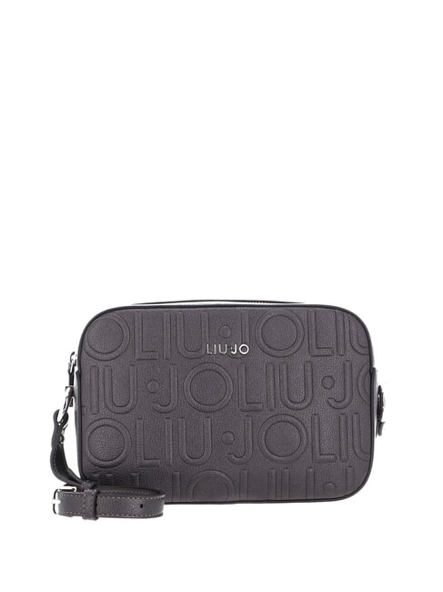 LIUJO MANHATTAN Medium camera case bag with embossed logo anthracite met. - Women’s Bags