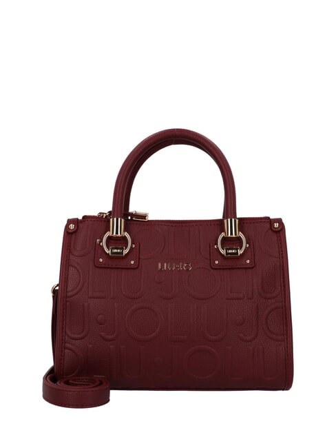 LIUJO MANHATTAN Small handbag with embossed logo red wine - Women’s Bags