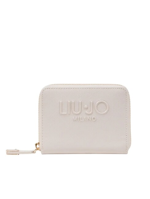 LIUJO CALIWEN Medium saffiano zip-around wallet NEUTRAL - Women’s Wallets
