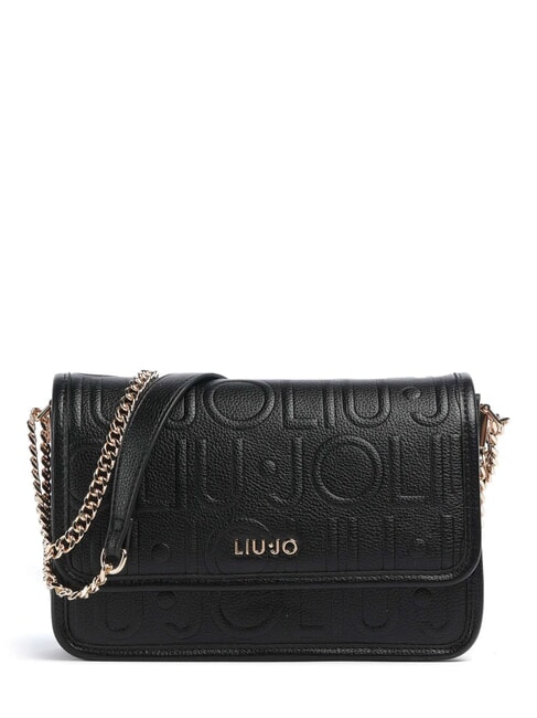 LIUJO MANHATTAN Convertible bag with flap BLACK - Women’s Bags