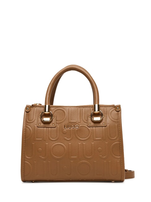 LIUJO MANHATTAN Small handbag with embossed logo suede - Women’s Bags