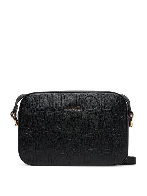 LIUJO MANHATTAN Medium camera case bag with embossed logo BLACK - Women’s Bags