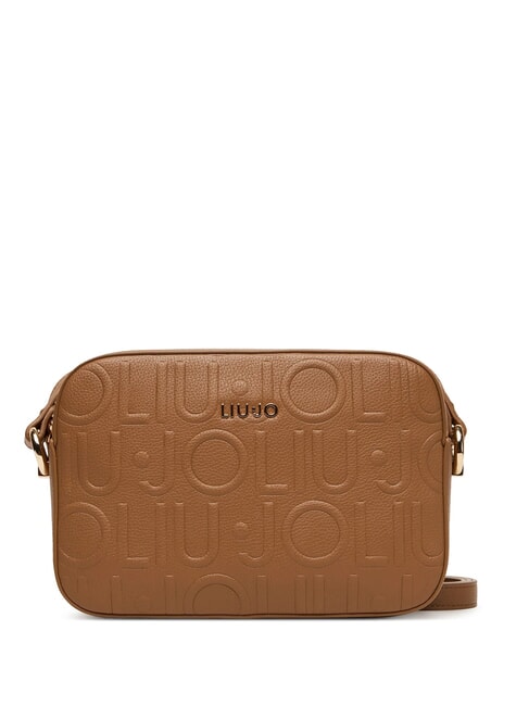 LIUJO MANHATTAN Medium camera case bag with embossed logo suede - Women’s Bags
