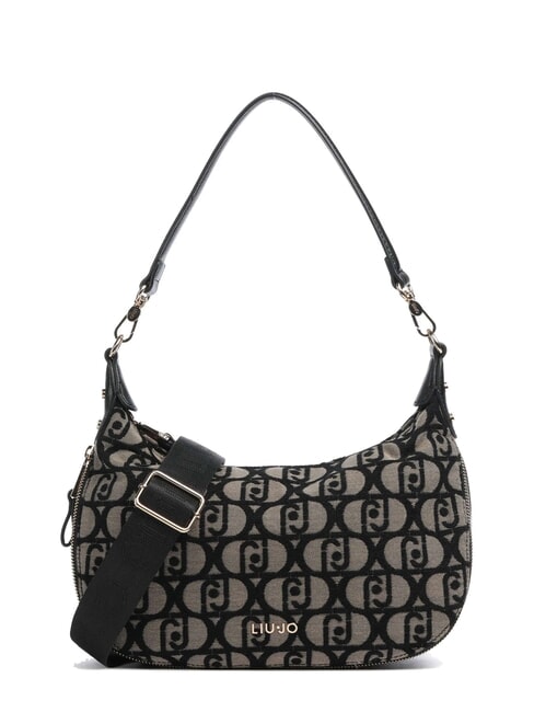 LIUJO KALISKA Dual-function jacquard fabric bag tobacco - Women’s Bags