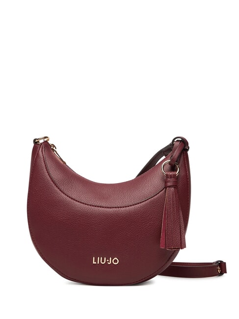 LIUJO CIRRY Medium shoulder bag with tassel red wine - Women’s Bags