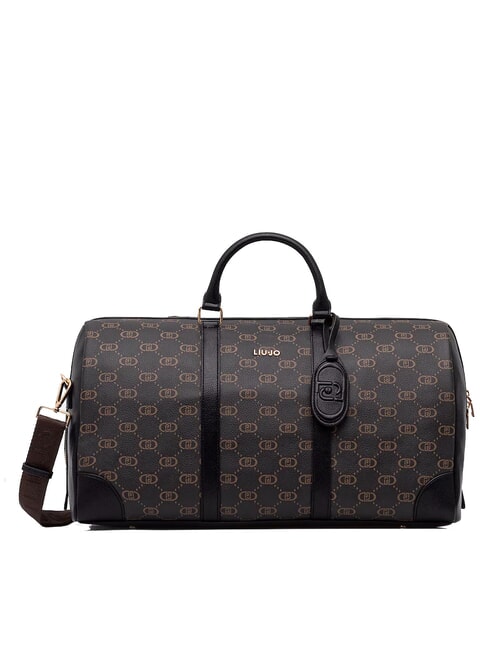 LIUJO CIRRY Large logo duffel bag with shoulder strap BLACK - Duffle bags