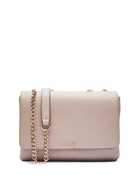 LIUJO CALIWEN Convertible shoulder bag with chain desert taupe - Women’s Bags