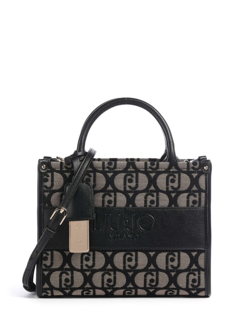 LIUJO RIDHI Fabric tote bag with shoulder strap BLACK - Women’s Bags