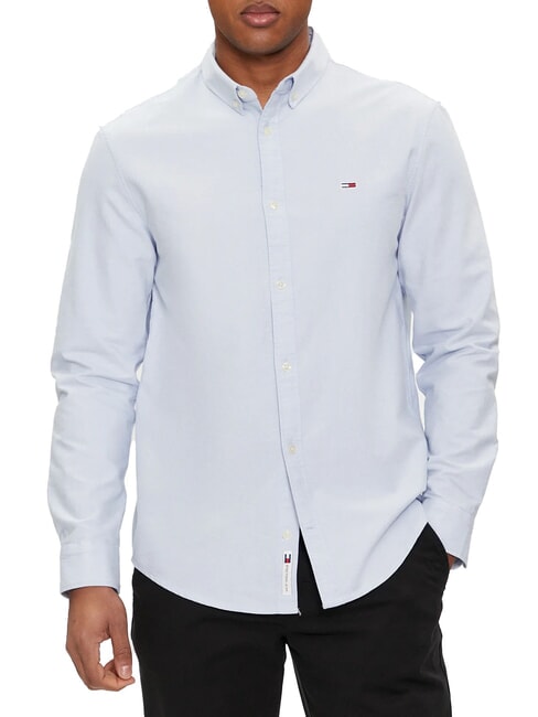 TOMMY HILFIGER TH JEANS Cotton shirt moderate blue - Men's Shirts