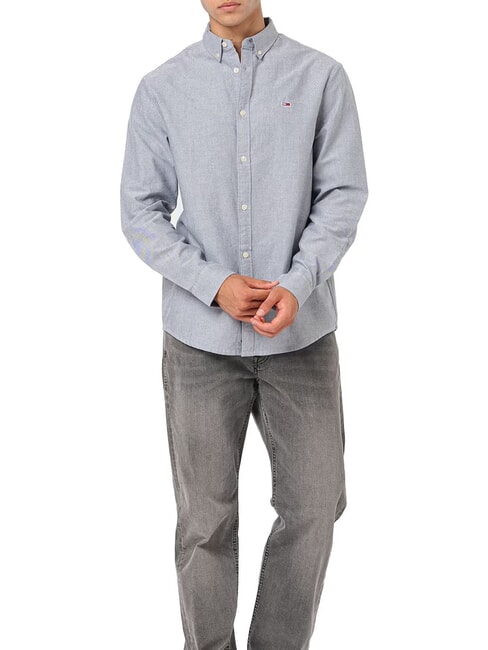 TOMMY HILFIGER TH JEANS Cotton shirt dark night navy - Men's Shirts