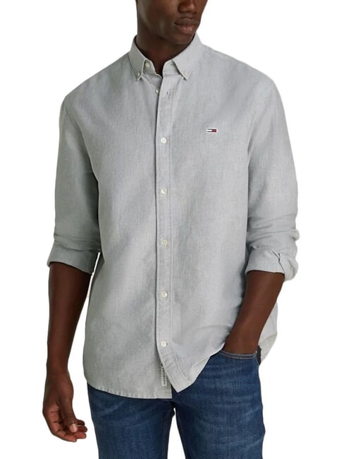TOMMY HILFIGER TH JEANS Cotton shirt silver grey htr - Men's Shirts