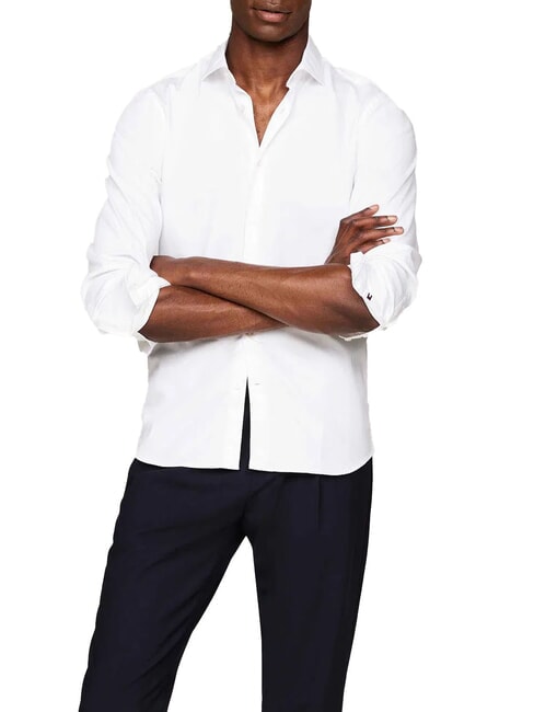 TOMMY HILFIGER TH  Cotton blend shirt optical white - Men's Shirts
