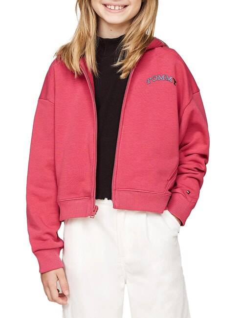 TOMMY HILFIGER TH  Zip-up sweatshirt heritage pink - Baby Sweatshirt