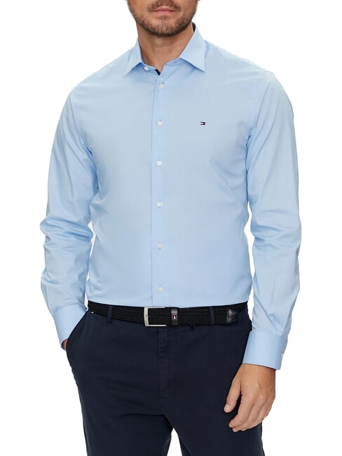 TOMMY HILFIGER TH Cotton Long-sleeved shirt vessel blue - Men's Shirts