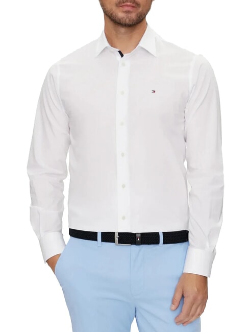 TOMMY HILFIGER TH Cotton Long-sleeved shirt optical white - Men's Shirts