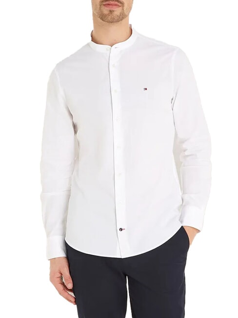 TOMMY HILFIGER TH  Men's cotton shirt optical white - Men's Shirts
