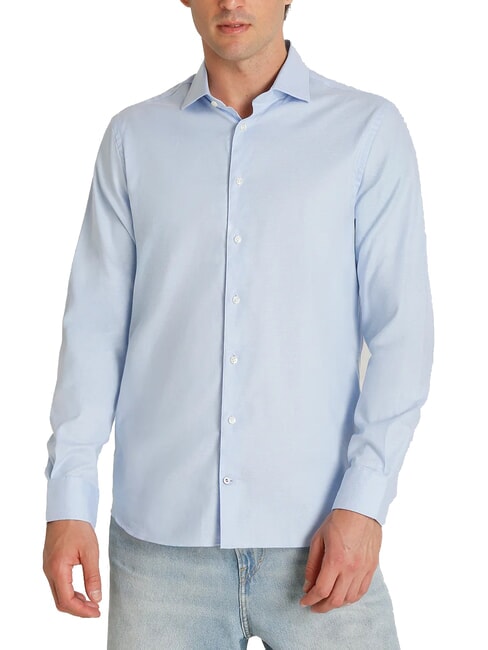 TOMMY HILFIGER TH  Long-sleeved cotton shirt vessel blue - Men's Shirts