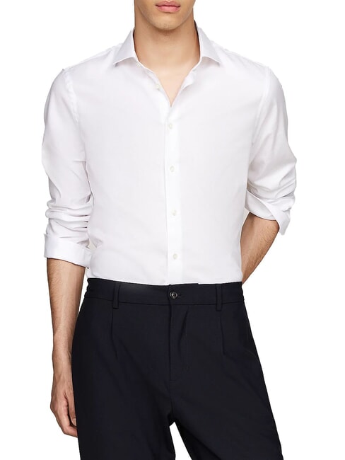 TOMMY HILFIGER TH  Long-sleeved cotton shirt optical white - Men's Shirts