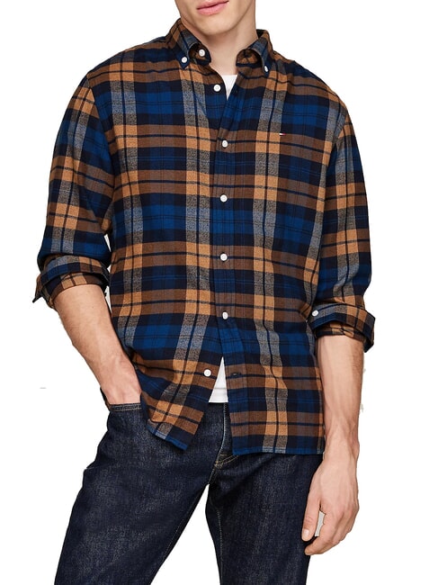 TOMMY HILFIGER TH  Cotton shirt desert sky / multi - Men's Shirts