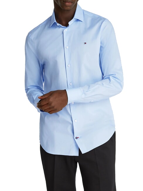 TOMMY HILFIGER TH  Long-sleeved shirt custom color light blue - Men's Shirts