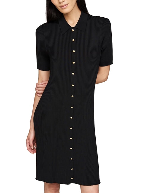 TOMMY HILFIGER TH  Dress with buttons black - Woman Clothes