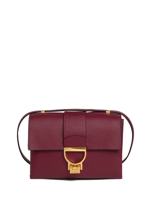 COCCINELLE ARLETTIS Hammered leather handbag currant - Women’s Bags