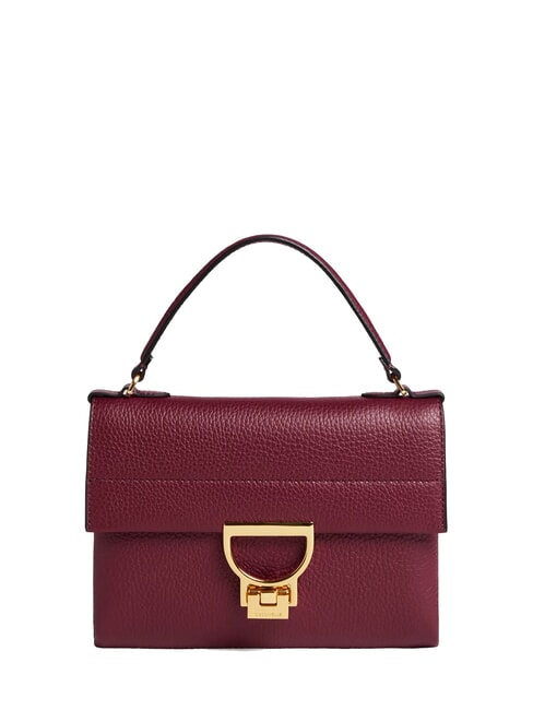 COCCINELLE ARLETTIS Textured leather mini bag currant - Women’s Bags