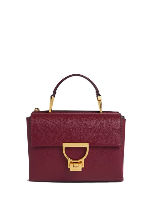 COCCINELLE ARLETTIS Textured leather minibag currant - Women’s Bags
