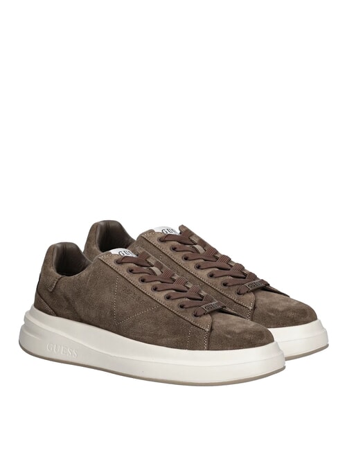 GUESS ELBA Suede leather sneakers brown - Men’s shoes
