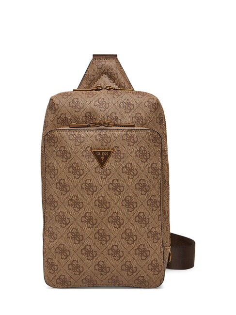 GUESS MILANO 4G Maxi Bag beige / brown - Over-the-shoulder Bags for Men