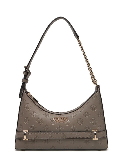 GUESS ZARELA  Shoulder bag dark taupe logo - Women’s Bags
