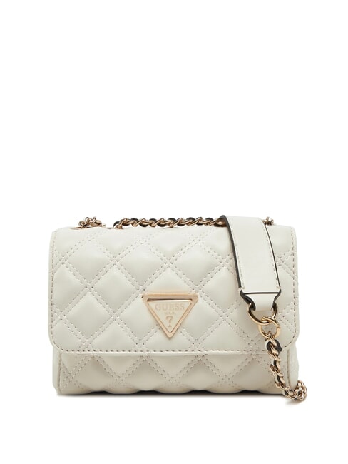 GUESS GIULLY Mini Quilted Bag with Flap OFFWHITE - Women’s Bags