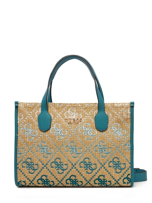 GUESS SILVANA Shoulder bag teal logo - Women’s Bags