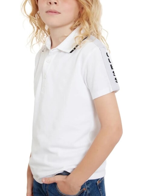 GUESS KIDS 3-button half-sleeve polo shirt purwhite - Child T-shirt