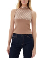 GUESS RN LISE 4G Mock neck tank top - T-shirt