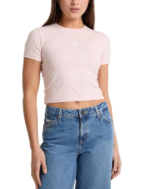 GUESS JEANS SS CN EMB STAR  T-shirt blush cotton - T-shirt