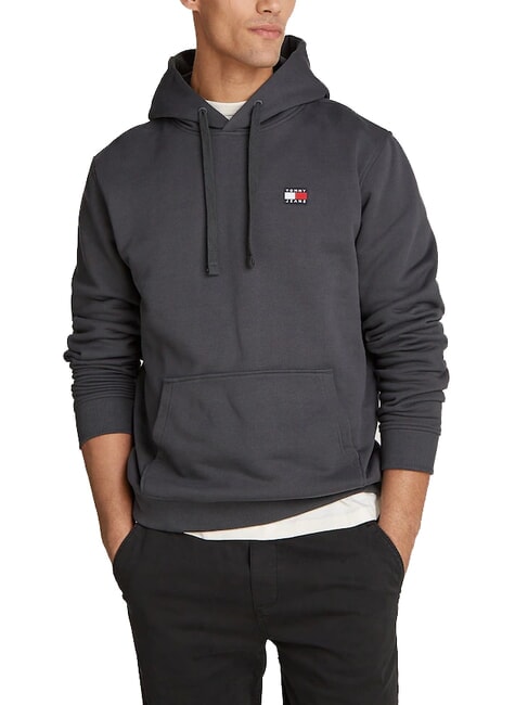 TOMMY HILFIGER TH JEANS Cotton hoodie new charcoal - Sweatshirts