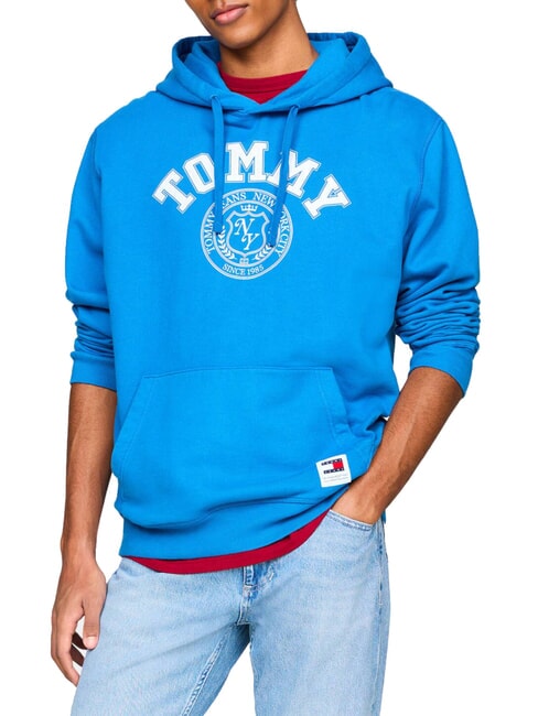 TOMMY HILFIGER TH JEANS Round Hoodie coastal cobalt - Sweatshirts
